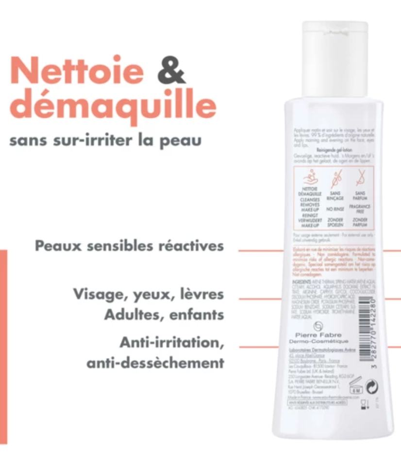 AVÈNE Tolérance lotion nettoyante gelifiée 400ml