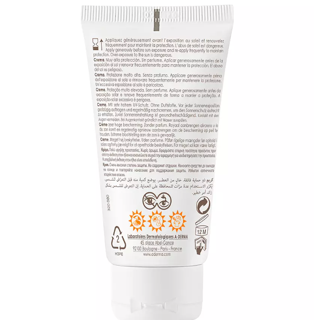 A-Derma Protect Cream SPF50+ Fragrance-free 40ml