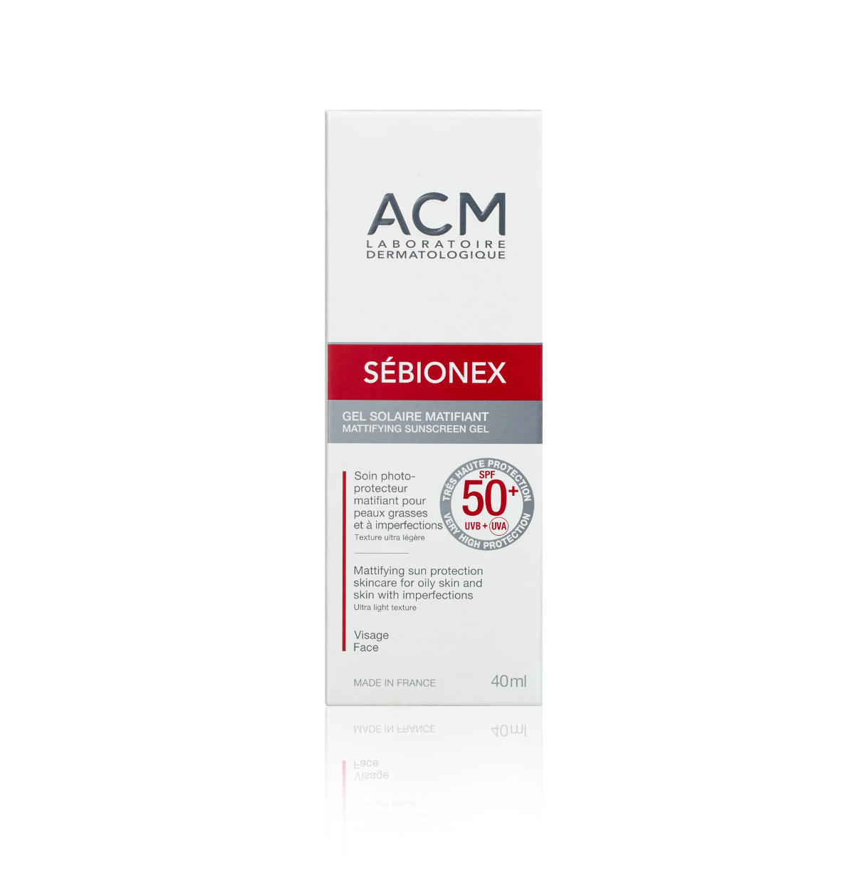 ACM Sébionex Mattifying Sunscreen Gel SPF50+ 40ml