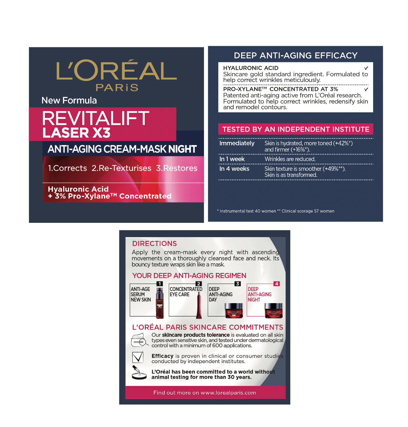 L'Oreal Paris Revitalift Laser X3 Anti Ageing Night Cream 50ml