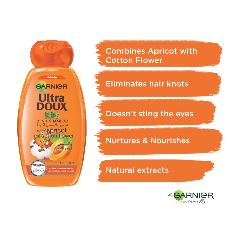 Ultra Doux - Children - with Apricot and Cotton Flower - Shampoo 2 in 1