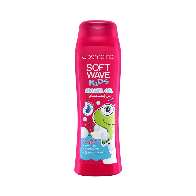 Cosmaline Soft Wave Kids Shower Gel Strawberry-Vanilla- TearFree 400ml