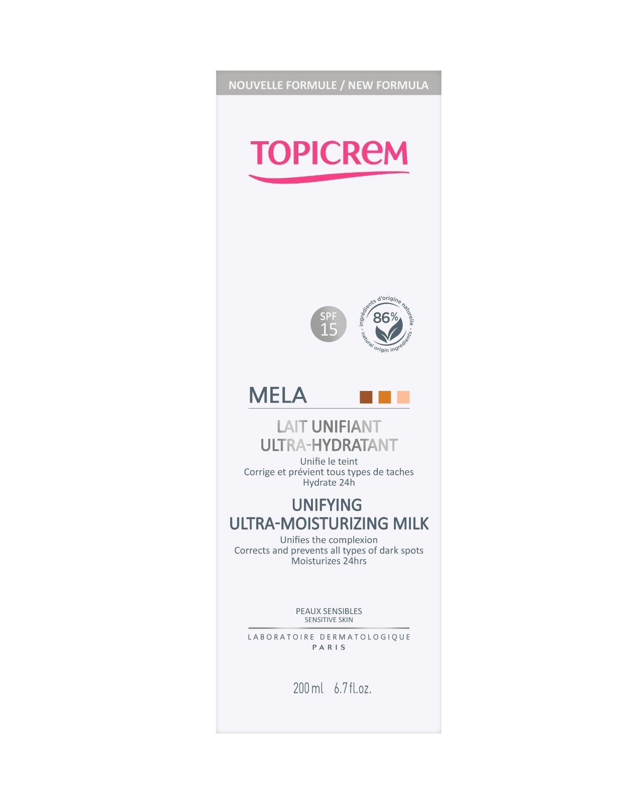 Topicrem Mela Lightening Ultra-Moisturizing Milk 200ml