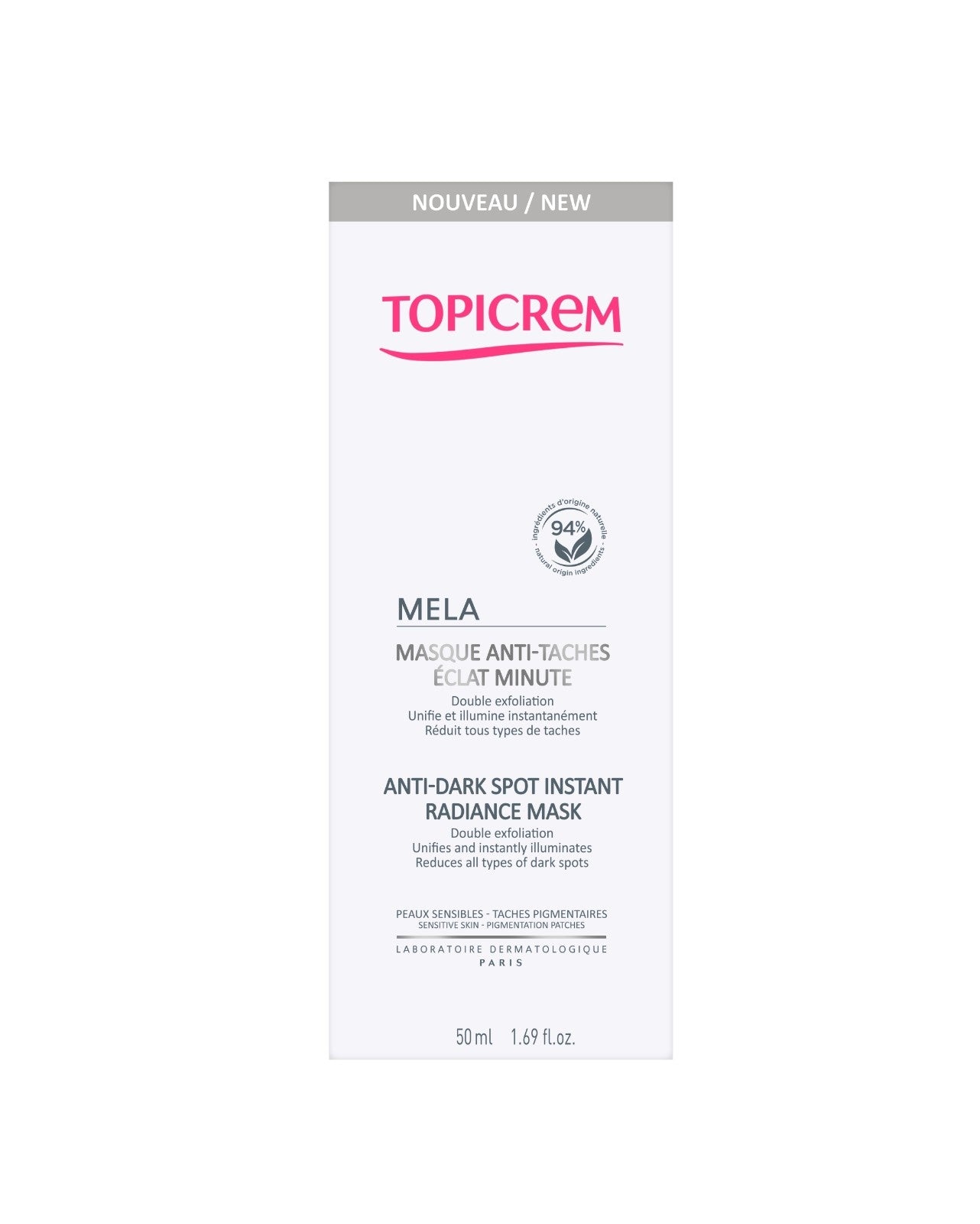 Topicrem Mela Anti-Dark Spot Instant Radiance Mask 50ml