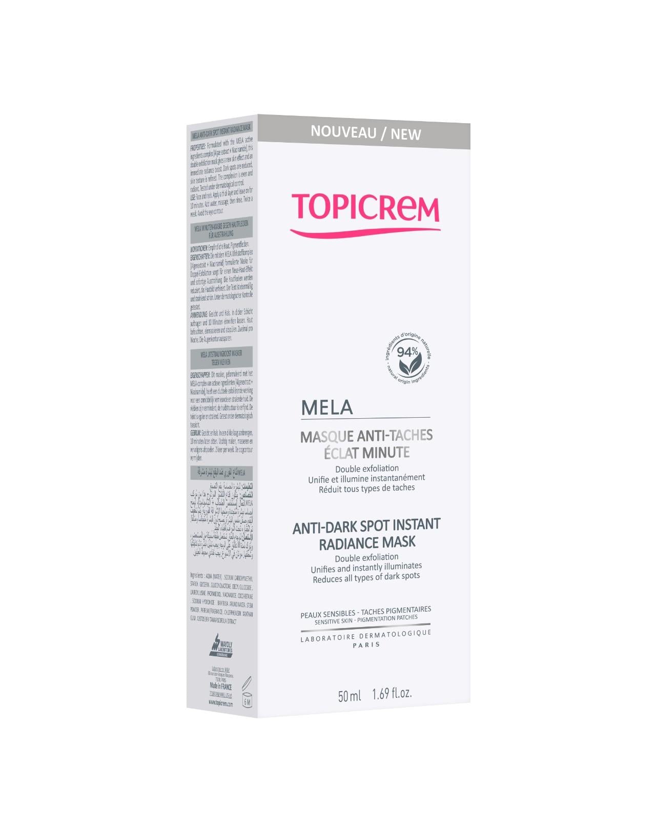 Topicrem Mela Anti-Dark Spot Instant Radiance Mask 50ml