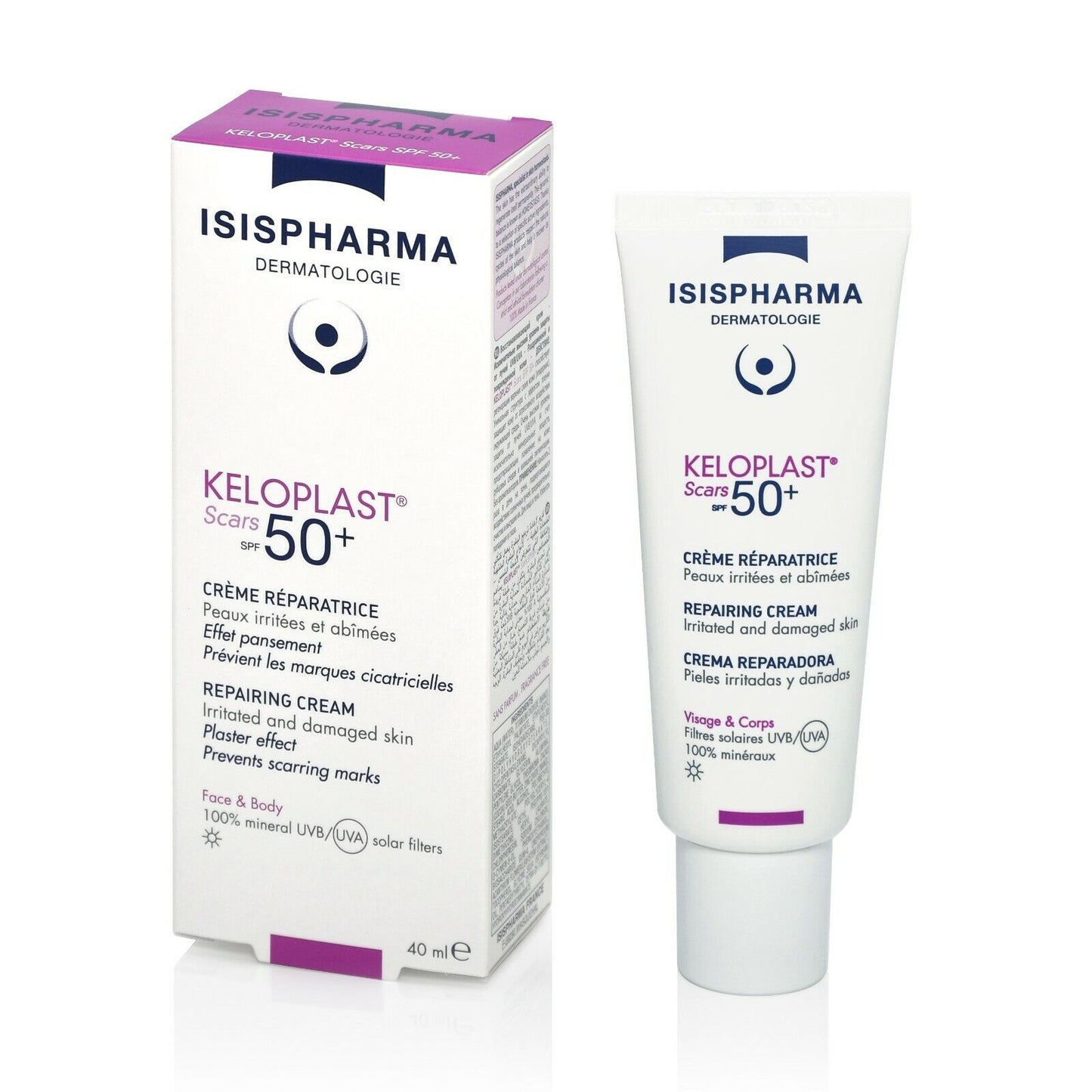 ISISPHARMA KELOPLAST® SCARS SPF 50+ - Plaster effect repairing cream Irritated and damaged skin 40 ml